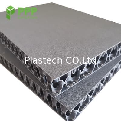 Czarny Szary 7mm 10mm Teksturowany panel PP o strukturze plastra miodu Panel skrzyni transportowej