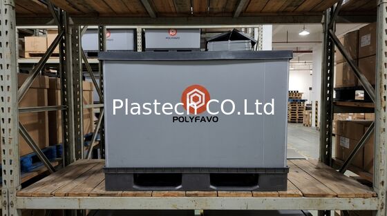 Pudełko transportowe magazynowe 1200x800mm, skrzynia paletowa z tworzywa sztucznego, składane pudełko obrotowe