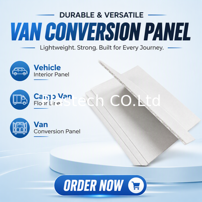 Panel z tworzywa PP o strukturze plastra miodu 4mm, laminowany, do zabudowy samochodów dostawczych Ford, panele ścienne