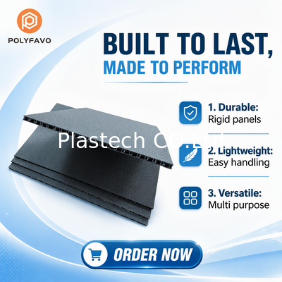 Płyta z tworzywa sztucznego PP o strukturze plastra miodu 6 mm 2200 g/m², materiał na skrzynie flight case